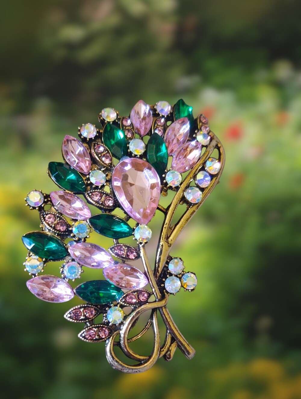 Enchanted Crystal Butterfly Brooch